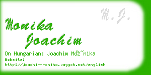 monika joachim business card